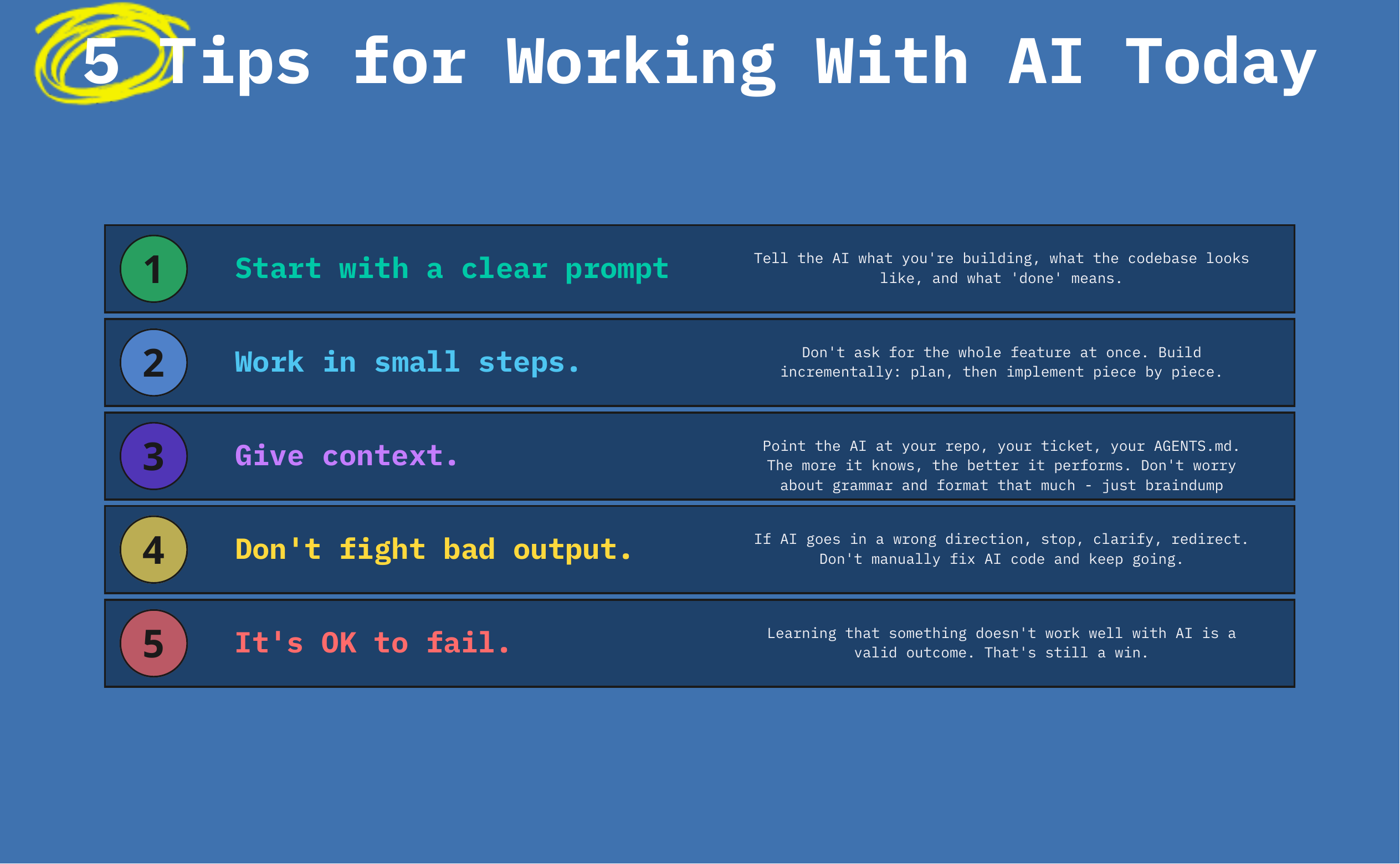 Five tips for working with AI during the Experience Day